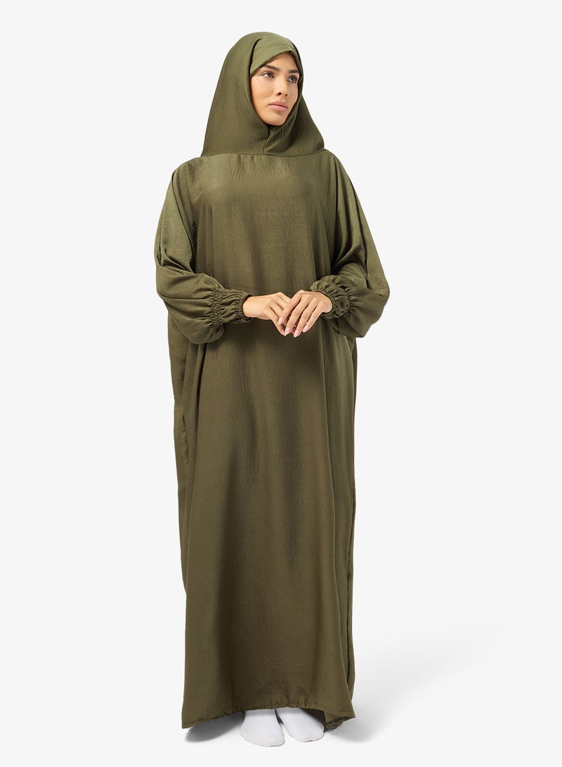 هيا كلوزيت فستان صلاة بأكمام واسعة وقلنسوة - Image 1